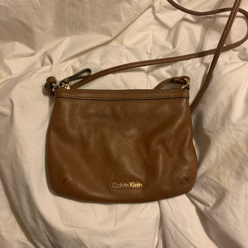 Calvin Klein tan cross body
